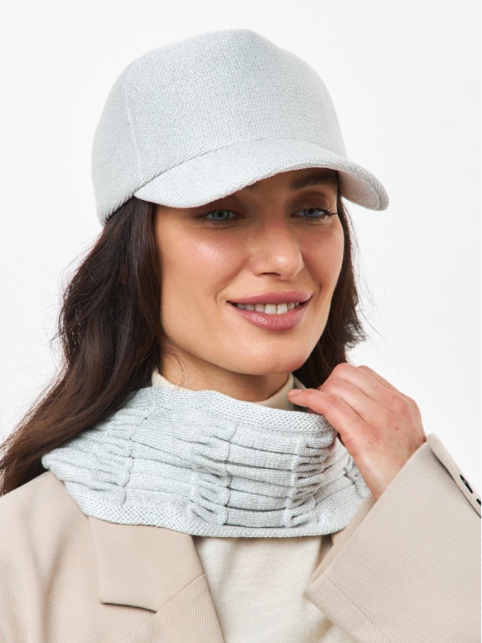 Уникальный комплект с металлизированным эффектом цвет серебряный ДК-701