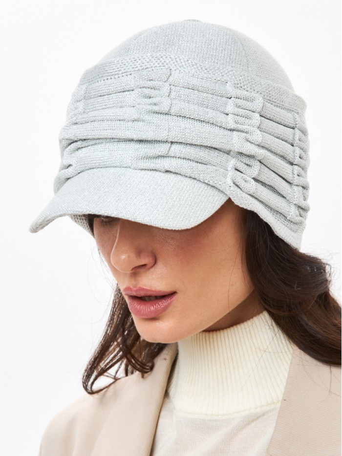 Уникальный комплект с металлизированным эффектом цвет серебряный ДК-701