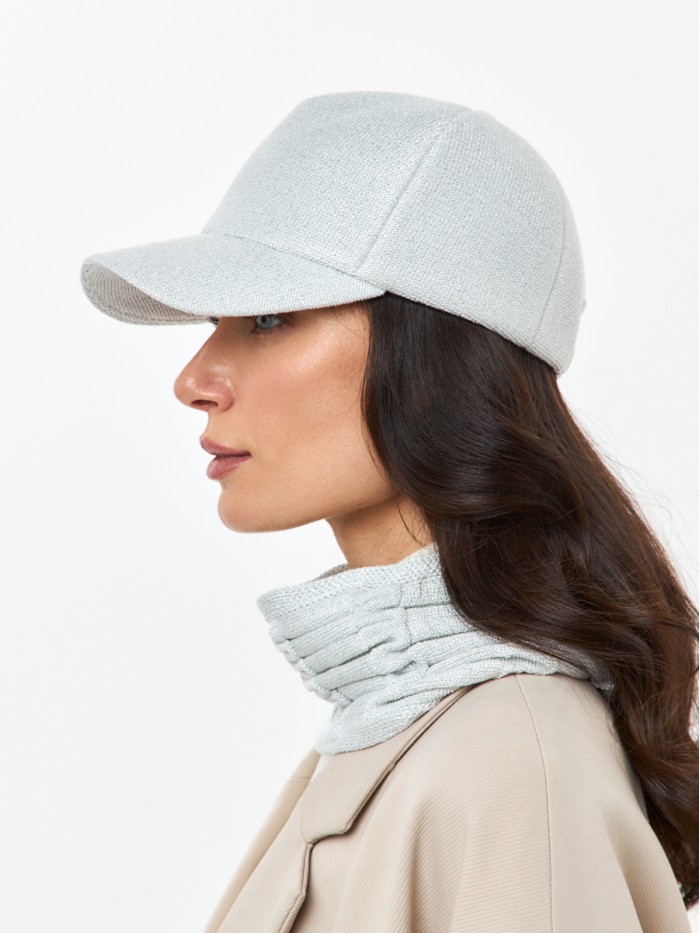 Уникальный комплект с металлизированным эффектом цвет серебряный ДК-701