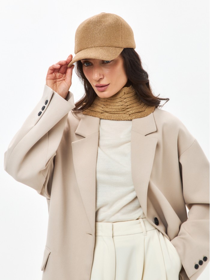 Уникальный комплект с металлизированным эффектом цвет золотой ДК-701