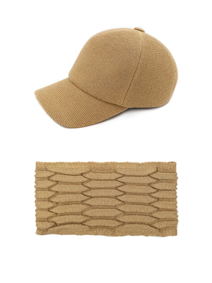 Уникальный комплект с металлизированным эффектом цвет золотой ДК-701