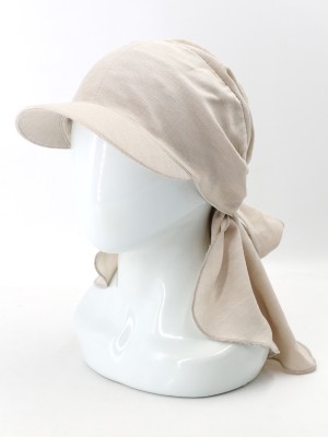 Летняя косынка из эко-льна цвет какао Л-274К2Б