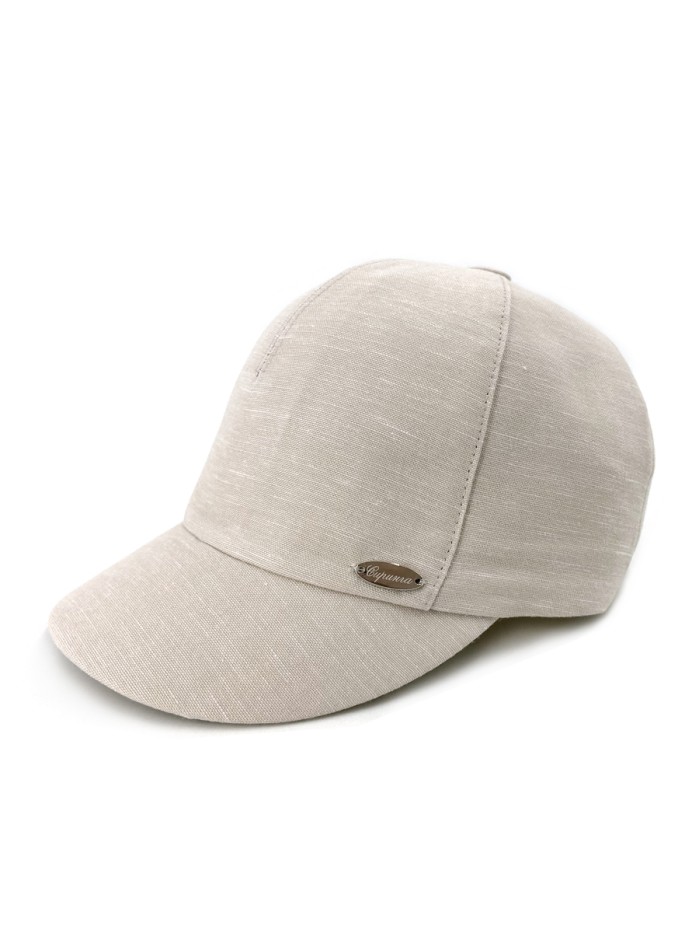 Бейсболка из эко-льна цвет какао Л-339/1