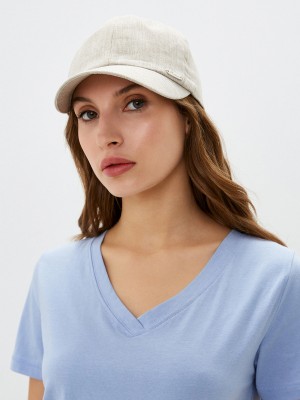 Льняная бейсболка цвет бежевый Л-339