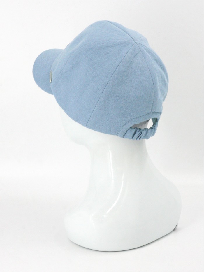 Льняная бейсболка цвет голубой Л-339