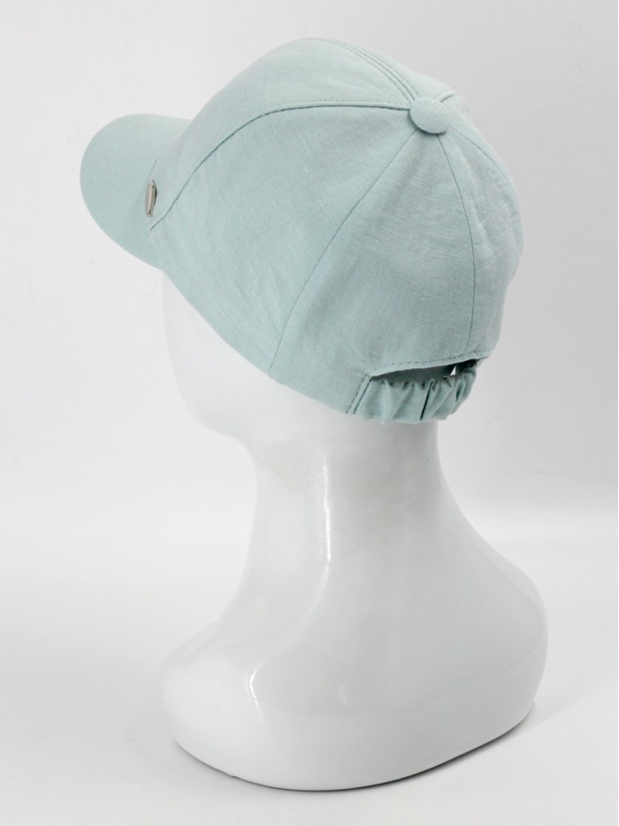 Льняная бейсболка цвет ментоловый Л-339