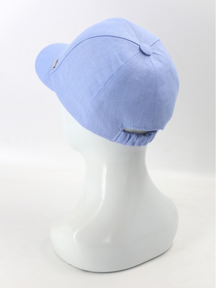 Льняная бейсболка цвет светло-васильковый Л-339