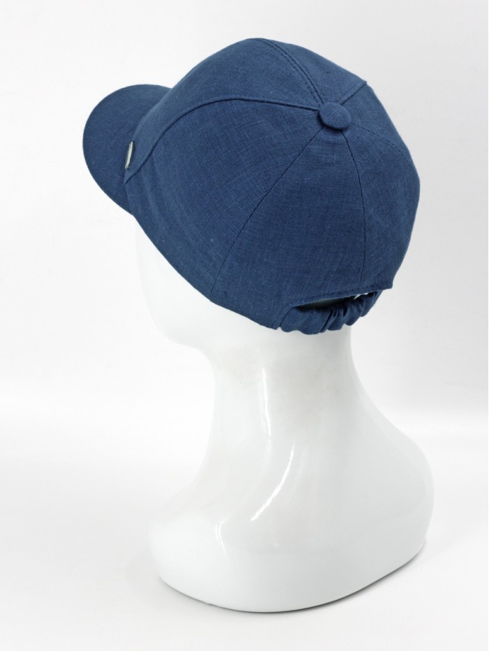 Льняная бейсболка цвет темно-синий Л-339
