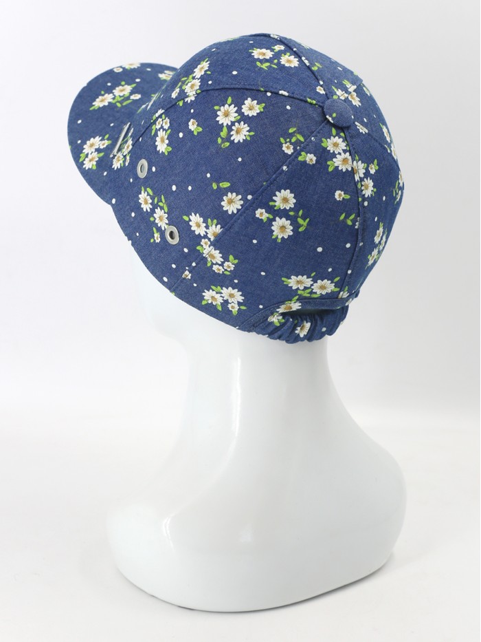 Джинсовая бейсболка цвет джинсовый-зеленый Л-339Д