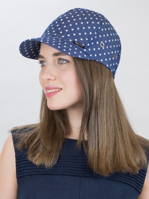 Джинсовая бейсболка цвет синий-белый Л-339Д