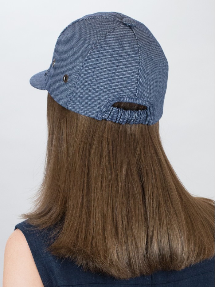 Джинсовая бейсболка цвет темно-джинсовый Л-339Д