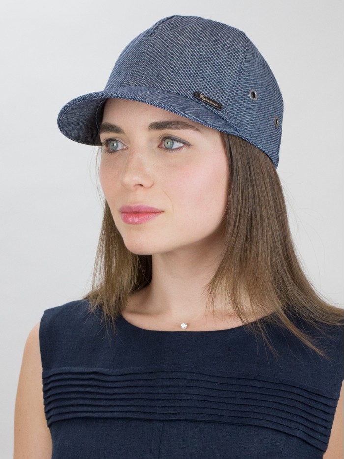 Джинсовая бейсболка цвет темно-джинсовый Л-339Д