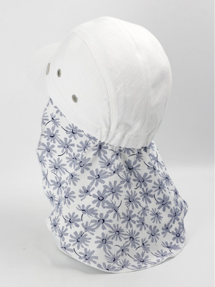 Оригинальная бейсболка с шелковой защитой цвет белый-синий Л-414/1А
