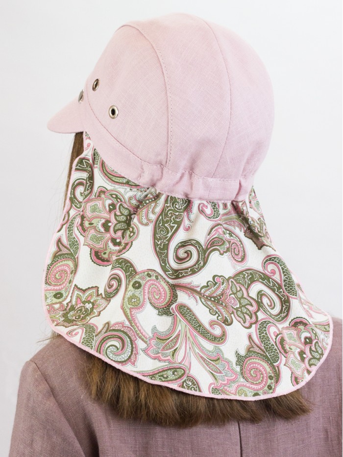 Оригинальная бейсболка с шелковой защитой розового цвета Л-414/1А