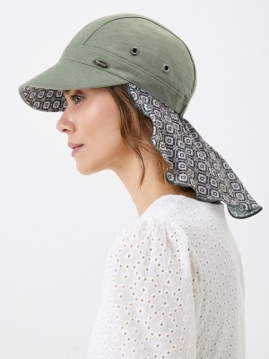 Оригинальная бейсболка с шелковой защитой хаки цвета Л-414/1А