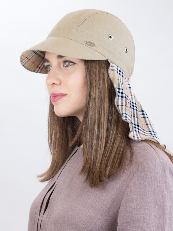 Оригинальная бейсболка с шелковой защитой кофейного цвета Л-414/1А