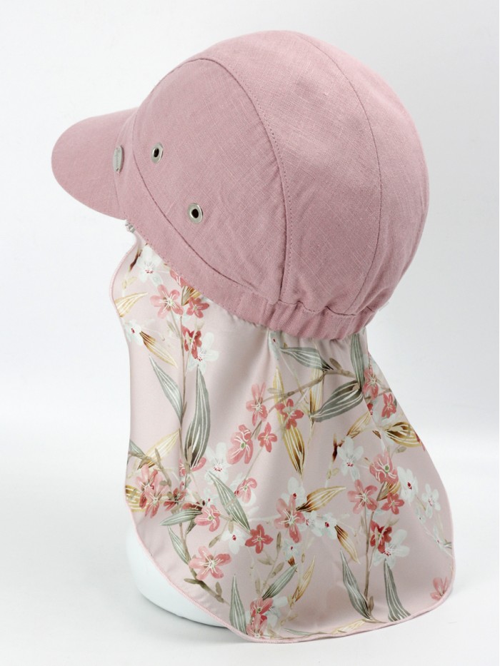 Оригинальная бейсболка с шелковой защитой розового цвета Л-414/1А