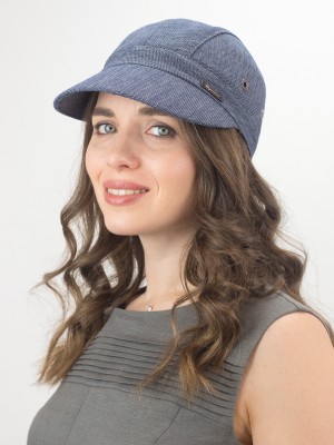 Женственная бейсболка цвет темно-джинсовый Л-414