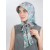 Оригинальная летняя косынка цвет ментоловый-розовый Л-4252 490р.