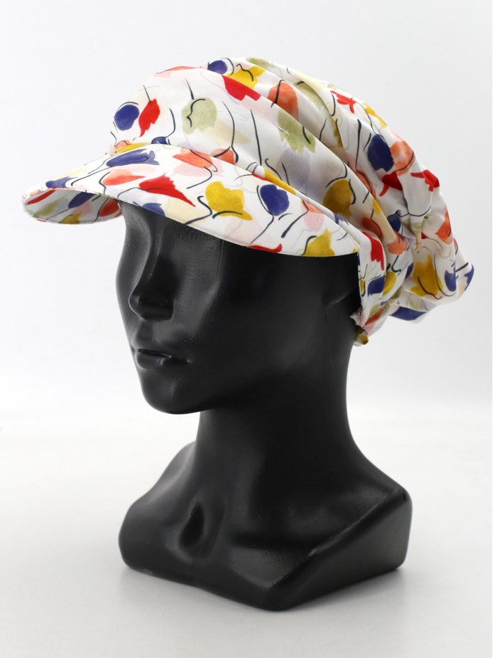 Кепка из дышащей вискозы цвет белый-красный Л-427К3