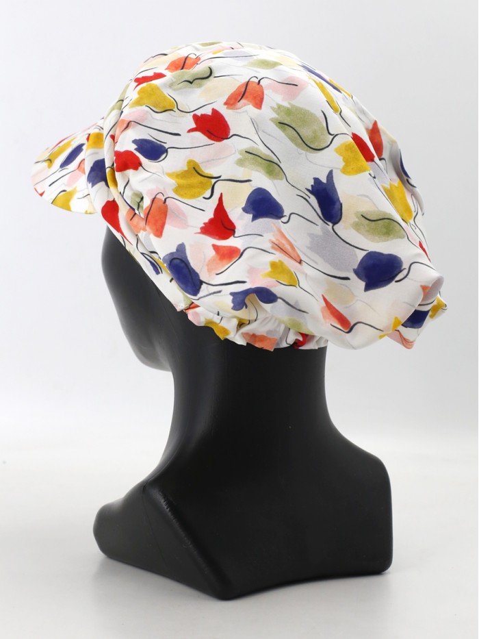 Кепка из дышащей вискозы цвет белый-красный Л-427К3