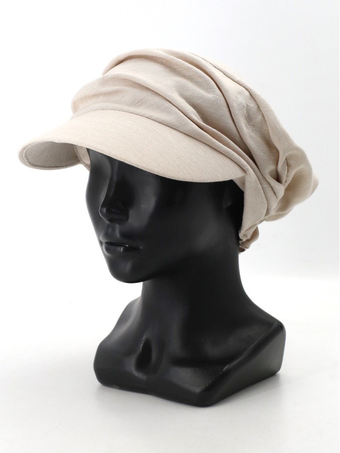 Кепка из льна премиум класса цвет какао Л-427К4