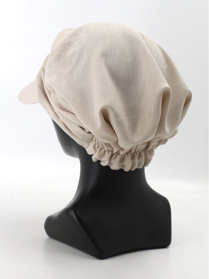 Кепка из льна премиум класса цвет какао Л-427К4