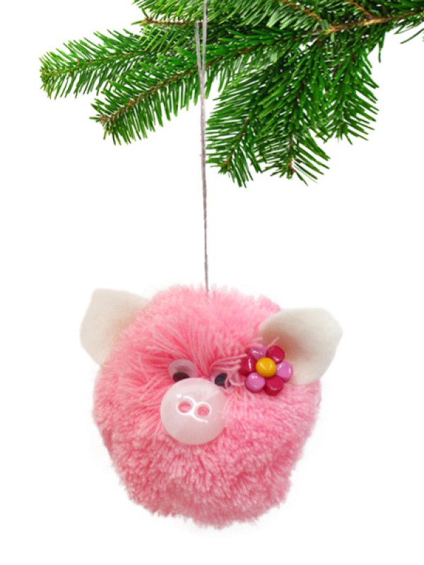 Игрушка на елку ручной работы "Свинка" 