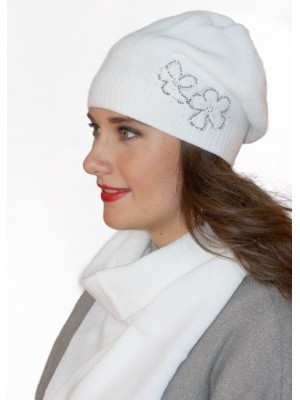 Новогодняя шарф "Снежка" цвет белый ТД-403/1А