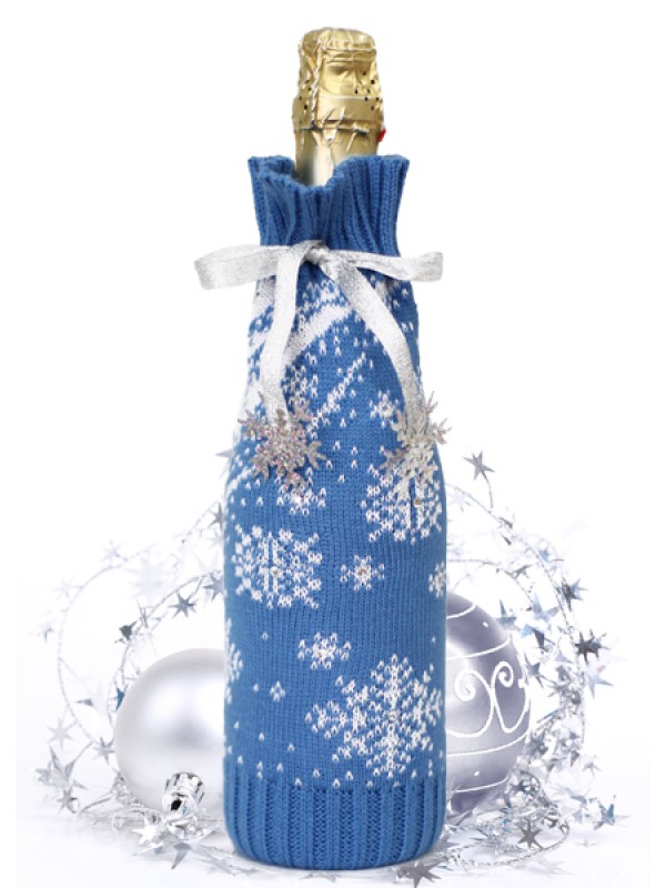 Подарочный чехол на шампанское "Снежинка" ТД-414/5