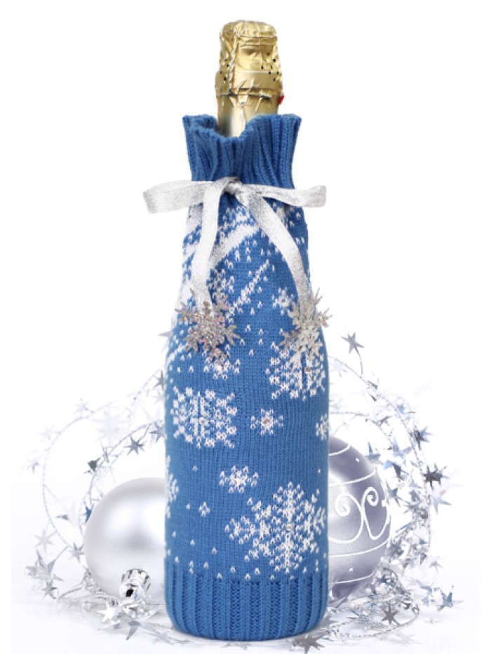 Подарочный чехол на шампанское "Снежинка" ТД-414/5