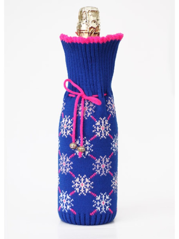 Подарочный чехол на шампанское "Снежный узор" ТД-414/7