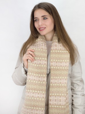 Шарф песочный-розовый-светло-желтый цвет ТД-433/1А