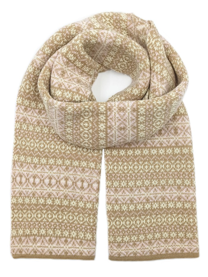 Шарф песочный-розовый-светло-желтый цвет ТД-433/1А