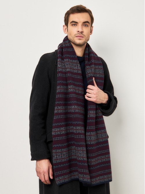 Шарф темно-синий-маренго-бо...