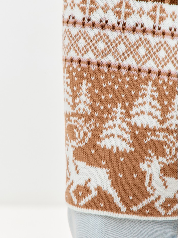 Шарф кэмел-молочный цвет ТД-433А 