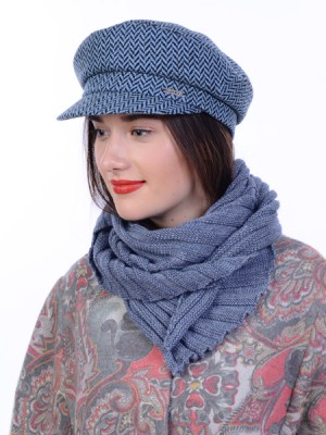 Бактус с эффектом "плиссе" цвет индиго ТД-453Б