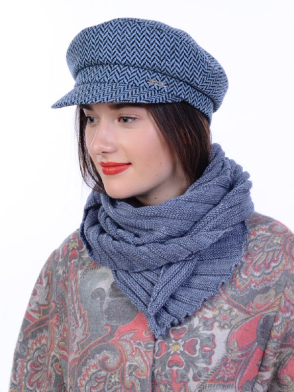 Бактус с эффектом "плиссе" цвет индиго ТД-453Б