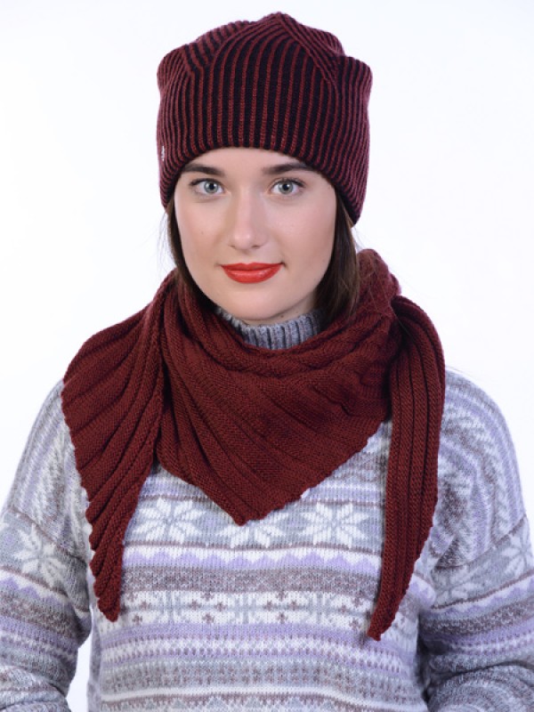 Бактус с эффектом "плиссе" цвет винный ТД-453Б