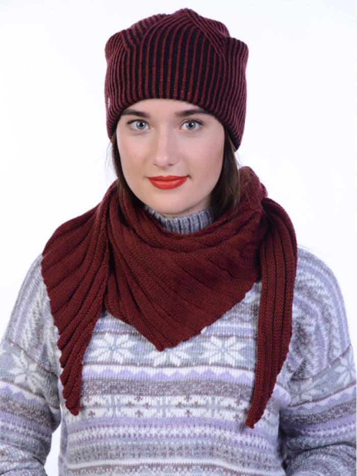 Бактус с эффектом "плиссе" цвет винный ТД-453Б