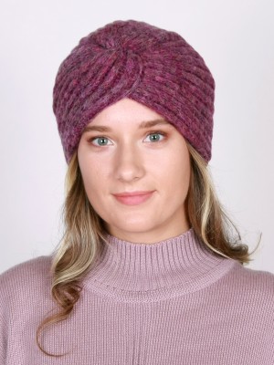 Чалма утепленная двойная цвет фиолетовый-сиреневый меланж ТД-454