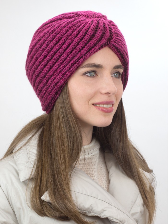 Чалма утепленная двойная цвет фуксия ТД-454