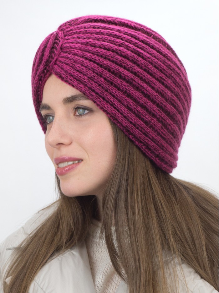 Чалма утепленная двойная цвет фуксия ТД-454