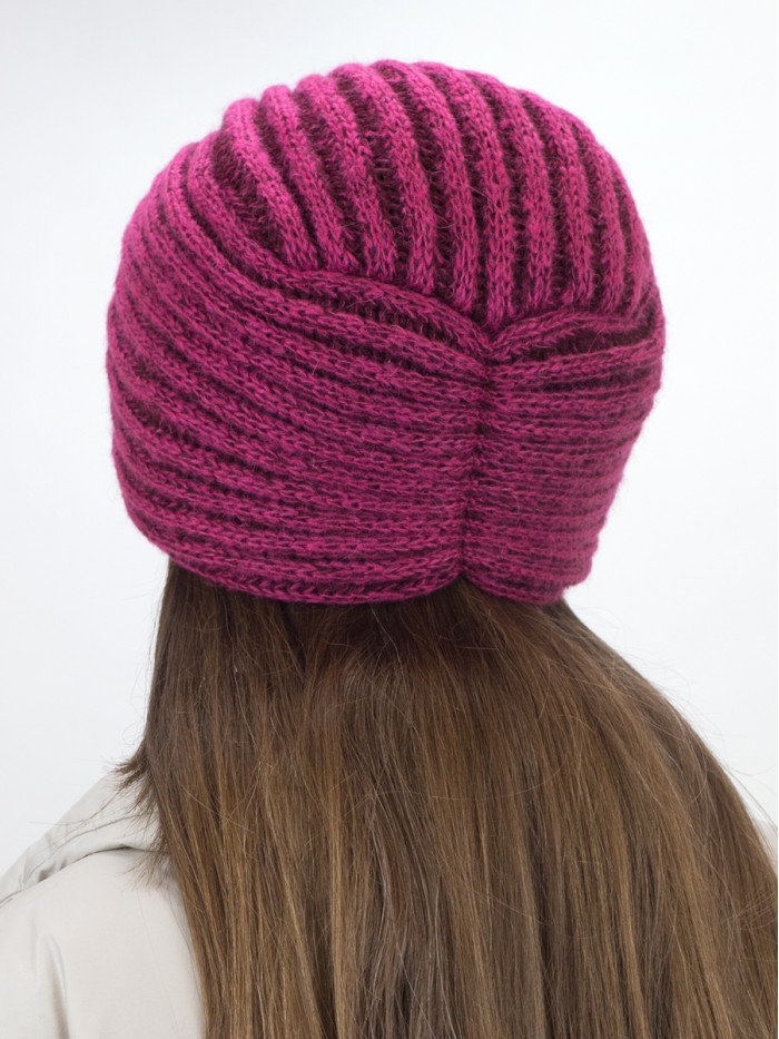 Чалма утепленная двойная цвет фуксия ТД-454