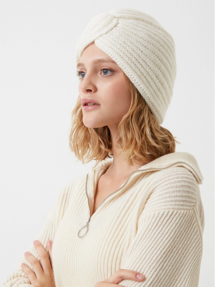 Чалма утепленная двойная цвет молочный ТД-454