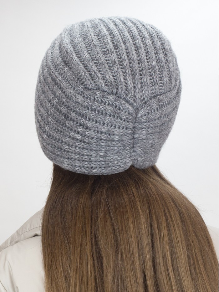 Чалма утепленная двойная цвет серый ТД-454