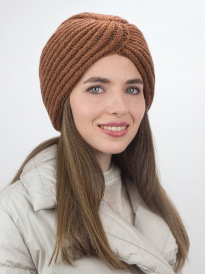 Чалма утепленная двойная цвет светло-коричневый ТД-454