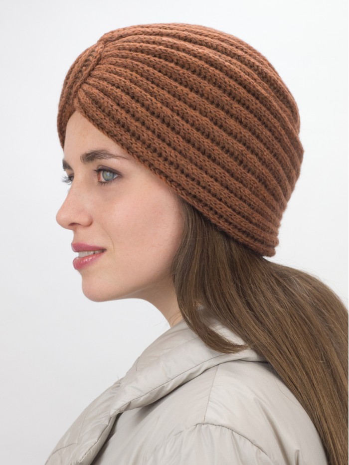 Чалма утепленная двойная цвет светло-коричневый ТД-454