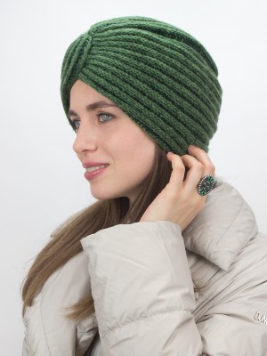 Чалма утепленная двойная цвет зеленый ТД-454