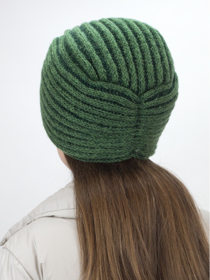 Чалма утепленная двойная цвет зеленый ТД-454